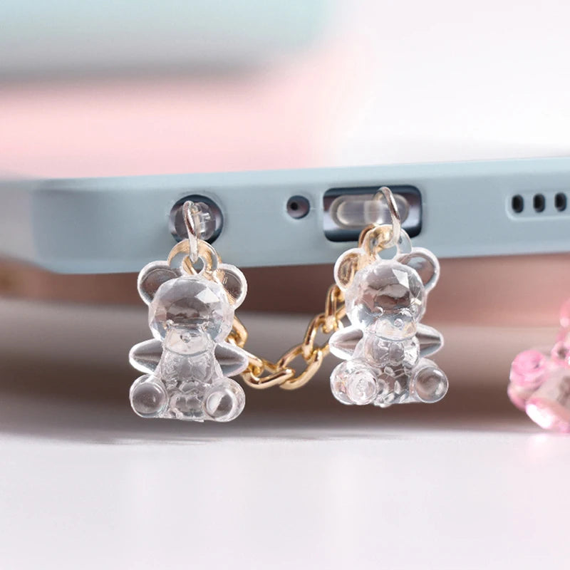 Cute Mobile Phone Headphone Hole Dust Plug Charging Port Plug Pendant