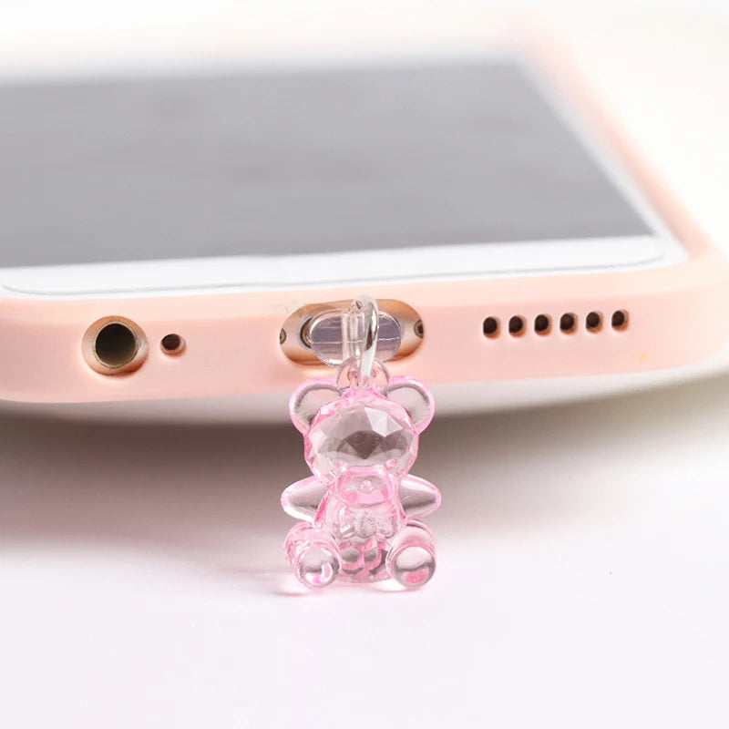 Cute Mobile Phone Headphone Hole Dust Plug Charging Port Plug Pendant