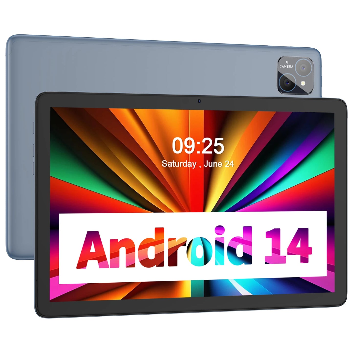 2025 PRITOM TAB11 Android 14 Tablet 10 Inch, 8GB(4+4 Expand) RAM + 128GB ROM, Octa Core, 5G WiFi, with Keyboard, Mouse, Case