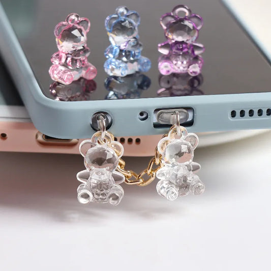 Cute Mobile Phone Headphone Hole Dust Plug Charging Port Plug Pendant