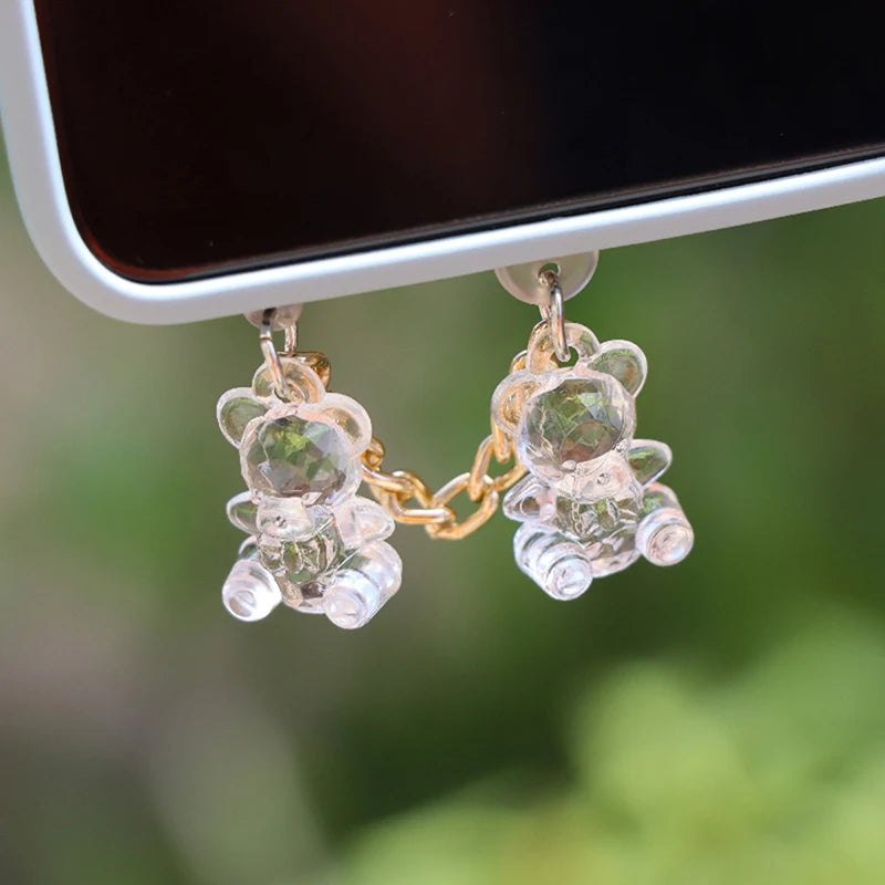 Cute Mobile Phone Headphone Hole Dust Plug Charging Port Plug Pendant